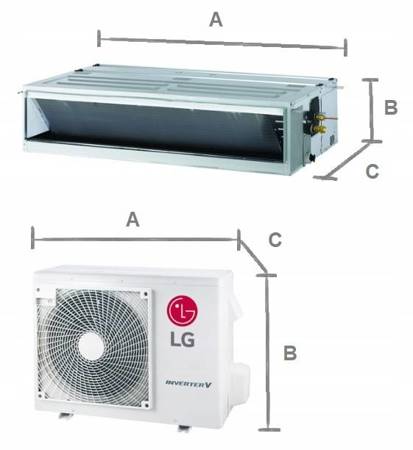 Klimatyzator kanałowy LG CI średni spręż 5,0 kW