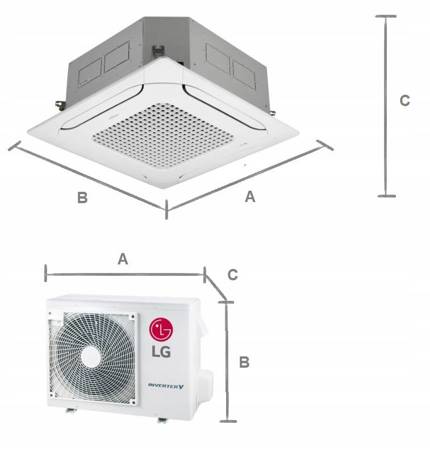 Klimatyzator kasetonowy LG CI 5,0 kW R32