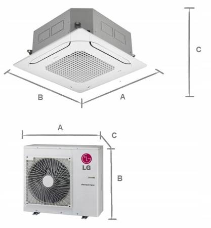 Klimatyzator kasetonowy LG H-INVERTER 6,8 kW R32